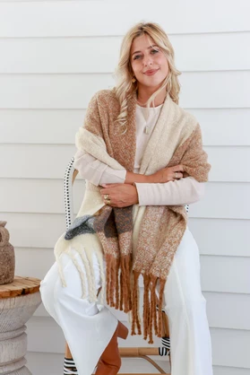Comfort Scarf - Black Camel