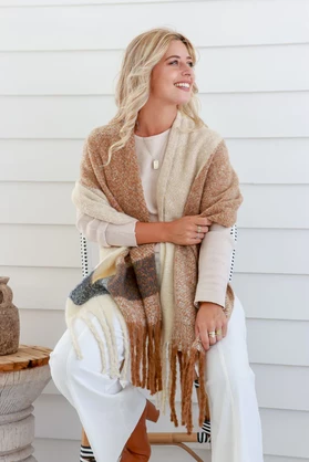 Comfort Scarf - Black Camel