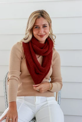 Snood Scarf - Berry