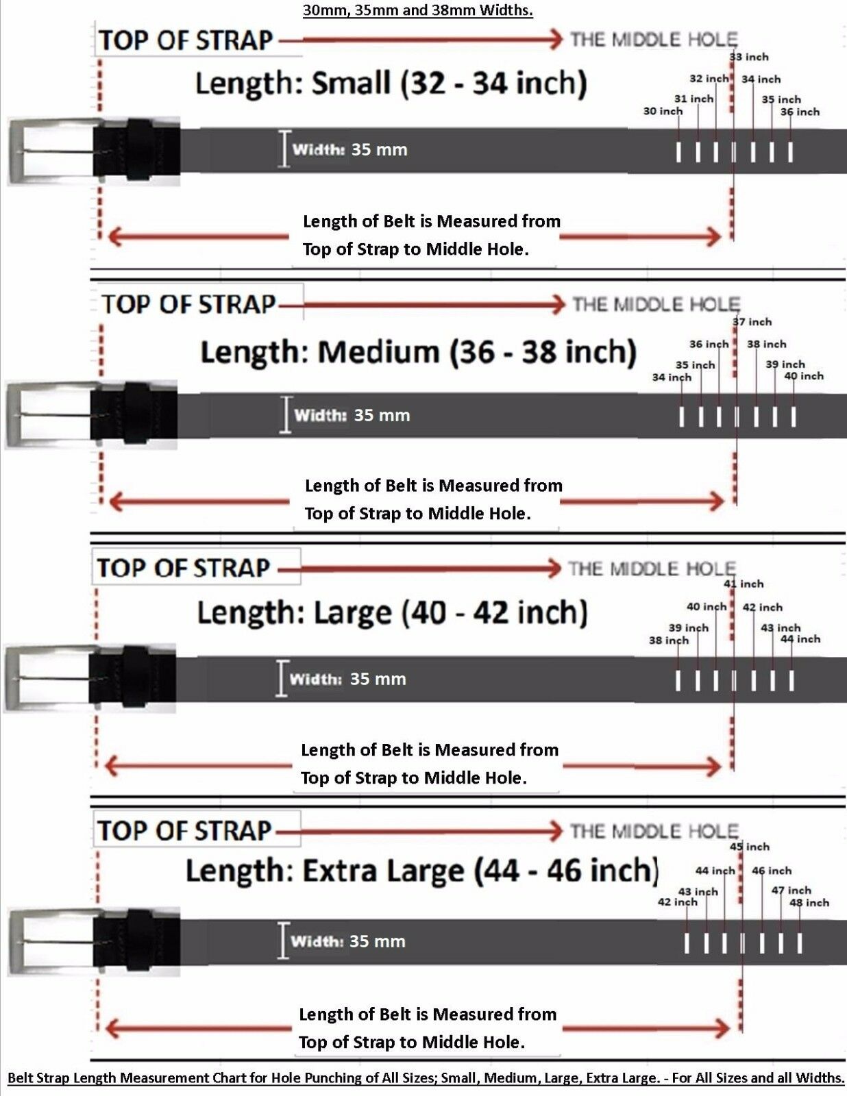 Genuine Full Grain Leather 38 mm Belt Australian Seller.