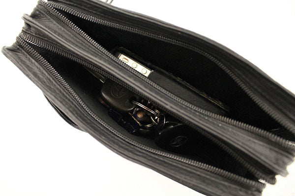 HIDE & CHIC FULL GRAIN HUNTER LEATHER MEN’S CLUTCH BAG. STYLE NO 52009