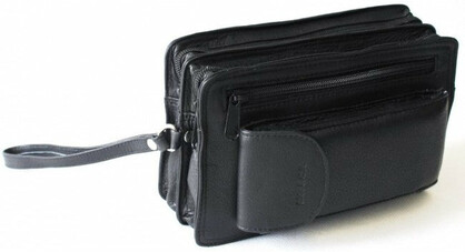 HIDE & CHIC FULL GRAIN HUNTER LEATHER MEN’S CLUTCH BAG. STYLE NO 52009