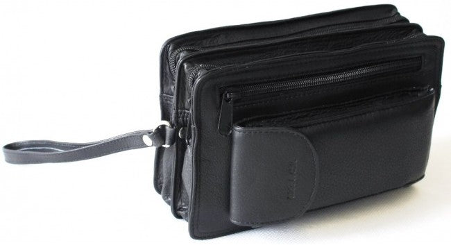HIDE & CHIC FULL GRAIN HUNTER LEATHER MEN’S CLUTCH BAG. STYLE NO 52009