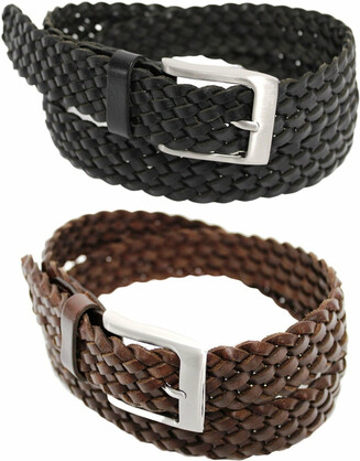 QUALITY FULL GRAIN GENUINE LEATHER BRAIDED BELT. STYLE NO: 41027 HIDE & CHIC