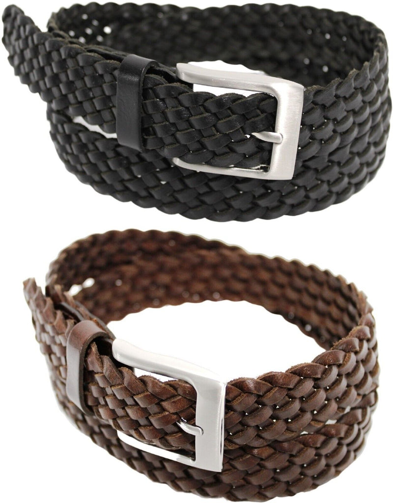 QUALITY FULL GRAIN GENUINE LEATHER BRAIDED BELT. STYLE NO: 41027 HIDE & CHIC