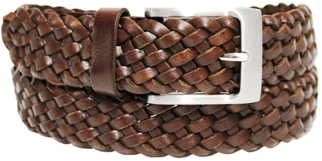 QUALITY FULL GRAIN GENUINE LEATHER BRAIDED BELT. STYLE NO: 41027 HIDE & CHIC