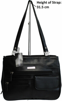 MULTI COMPARTMENT HANDBAG WITH SHOULDER STRAPS. STYLE NO: 4291.