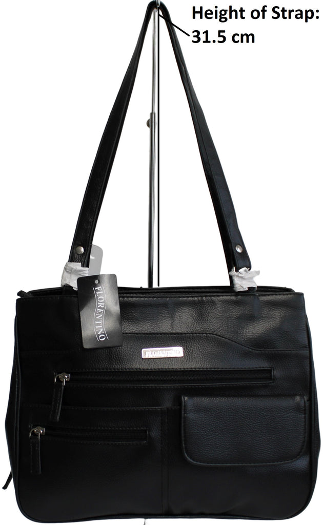 MULTI COMPARTMENT HANDBAG WITH SHOULDER STRAPS. STYLE NO: 4291.