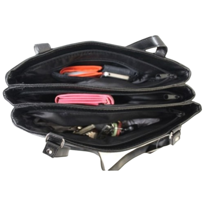 MULTI COMPARTMENT HANDBAG WITH SHOULDER STRAPS. STYLE NO: 4291.