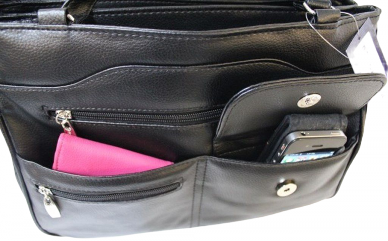 MULTI COMPARTMENT HANDBAG WITH SHOULDER STRAPS. STYLE NO: 4291.