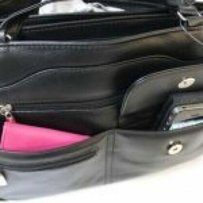 MULTI COMPARTMENT HANDBAG WITH SHOULDER STRAPS. STYLE NO: 4291.