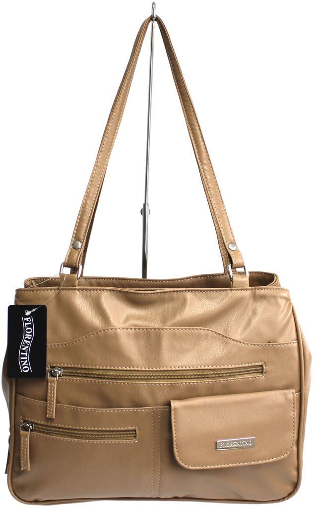 MULTI COMPARTMENT HANDBAG WITH SHOULDER STRAPS. STYLE NO: 4291.
