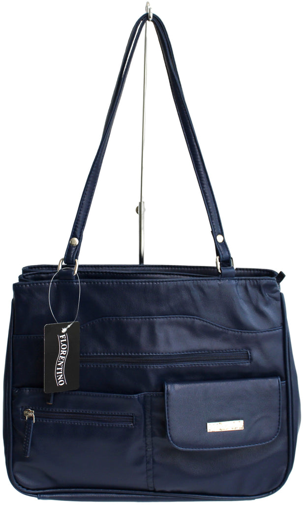 MULTI COMPARTMENT HANDBAG WITH SHOULDER STRAPS. STYLE NO: 4291.