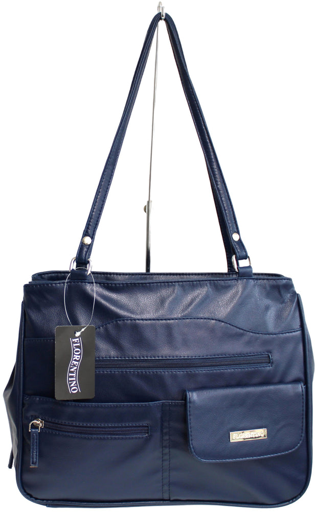 MULTI COMPARTMENT HANDBAG WITH SHOULDER STRAPS. STYLE NO: 4291.