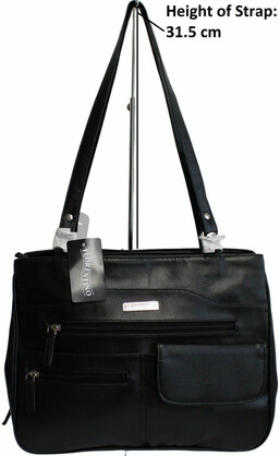 MULTI COMPARTMENT HANDBAG WITH SHOULDER STRAPS. STYLE NO: 4291.