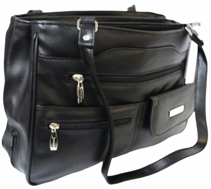 MULTI COMPARTMENT HANDBAG WITH SHOULDER STRAPS. STYLE NO: 4291.