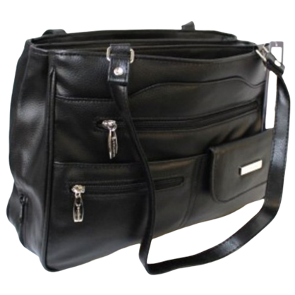 MULTI COMPARTMENT HANDBAG WITH SHOULDER STRAPS. STYLE NO: 4291.