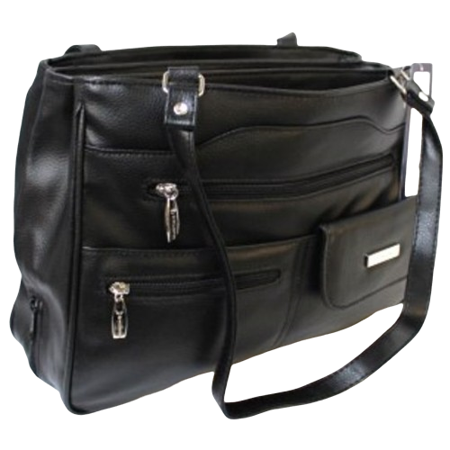 MULTI COMPARTMENT HANDBAG WITH SHOULDER STRAPS. STYLE NO: 4291.
