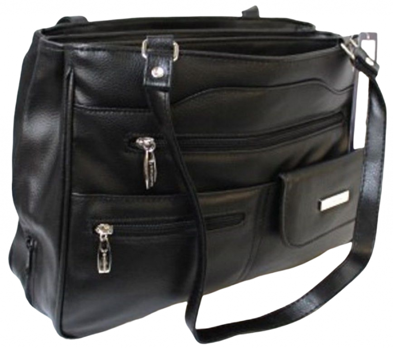 MULTI COMPARTMENT HANDBAG WITH SHOULDER STRAPS. STYLE NO: 4291.