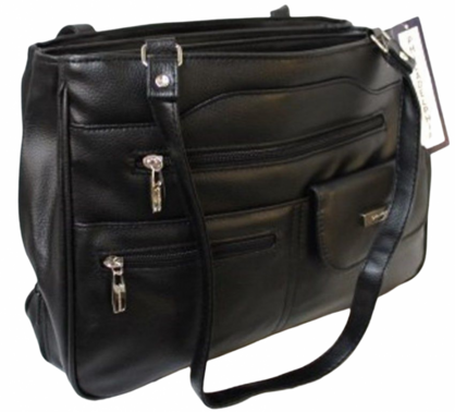 MULTI COMPARTMENT HANDBAG WITH SHOULDER STRAPS. STYLE NO: 4291.