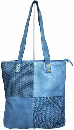 LEATHER HANDBAG - SHOULDER BAG WITH ADJUSTABLE STRAP. STYLE: 1661.