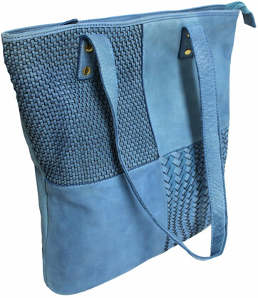 LEATHER HANDBAG - SHOULDER BAG WITH ADJUSTABLE STRAP. STYLE: 1661.