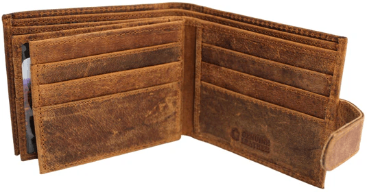 Quality Hide Leather Wallet Style 11004 Black