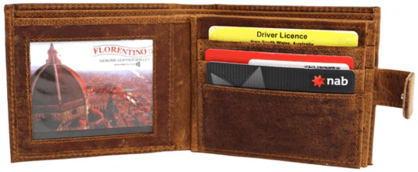 Quality Hide Leather Wallet Style 11004 Black