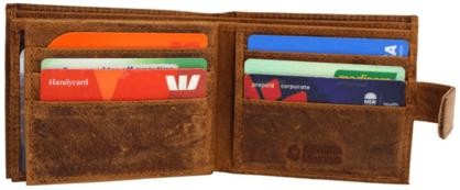 Quality Hide Leather Wallet Style 11004 Black