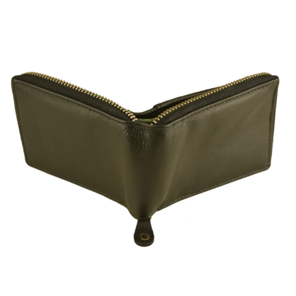 RFID Lined Cow Hide Leather Wallet Style 11011 Black