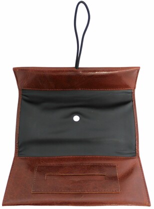 Quality Full Grain Leather Tobacco Pouch. Colour: Brandy. Style No: 12037