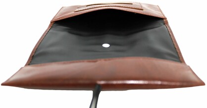 Quality Full Grain Leather Tobacco Pouch. Colour: Brandy. Style No: 12037