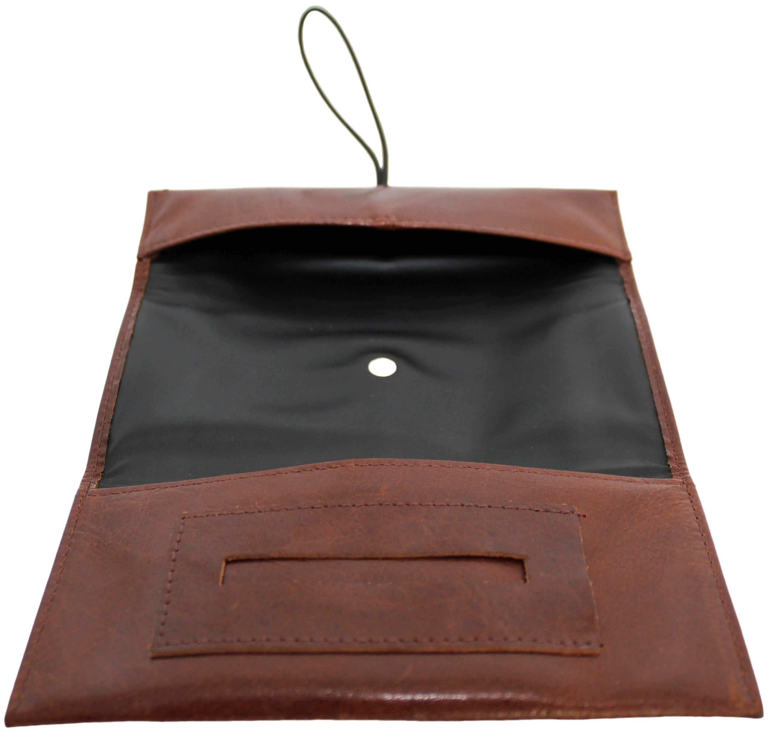 Quality Full Grain Leather Tobacco Pouch. Colour: Brandy. Style No: 12037