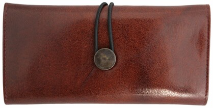 Quality Full Grain Leather Tobacco Pouch. Colour: Brandy. Style No: 12037