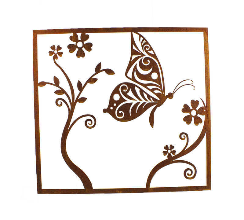 Wholesale Overwrought Garden Art Butterfly Panel Wall Art Fieldfolio
