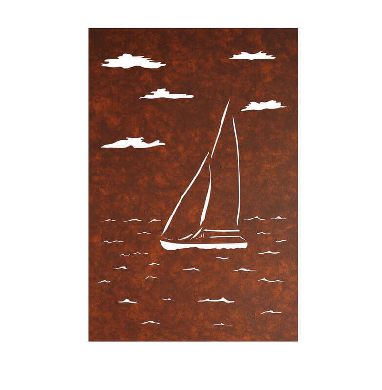 Wholesale Yacht Panel Metal Garden Wall Art 1 Overwrought Garden Art