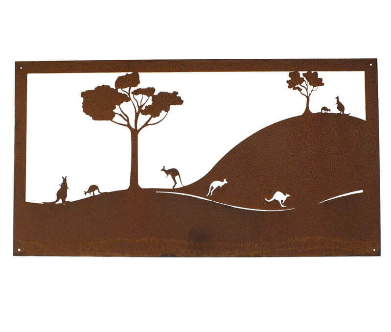 Wholesale Roos Under Trees Metal Garden Wall Art Panel Overwrought