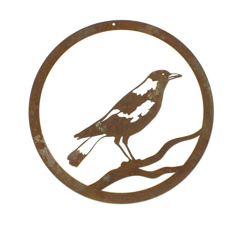 Small Round Magpie 1 Panel Wall Art