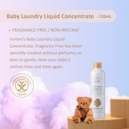 Laundry Liquid Concentrate Fragrance-Free Baby 120mL