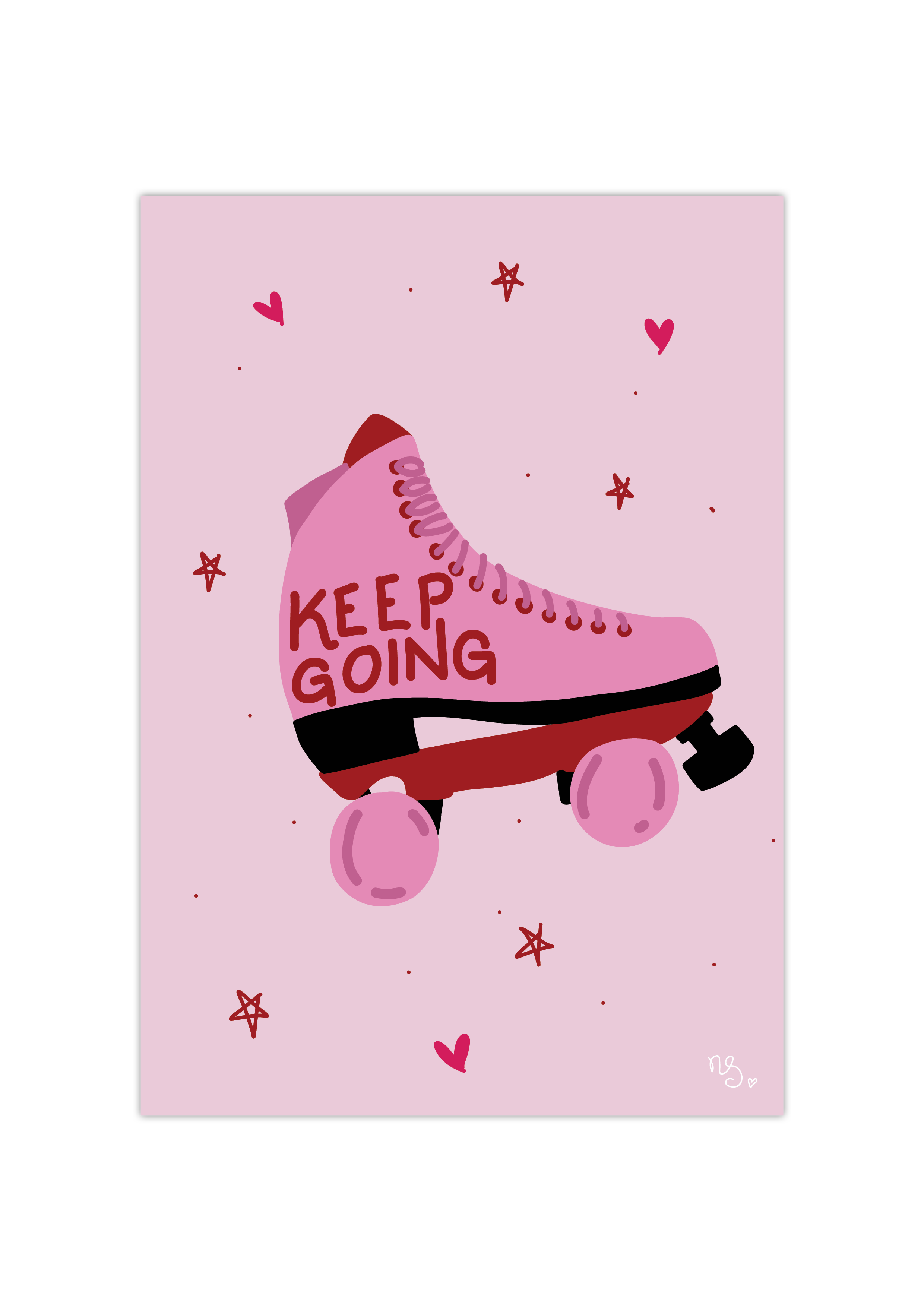 Keep going - wall print