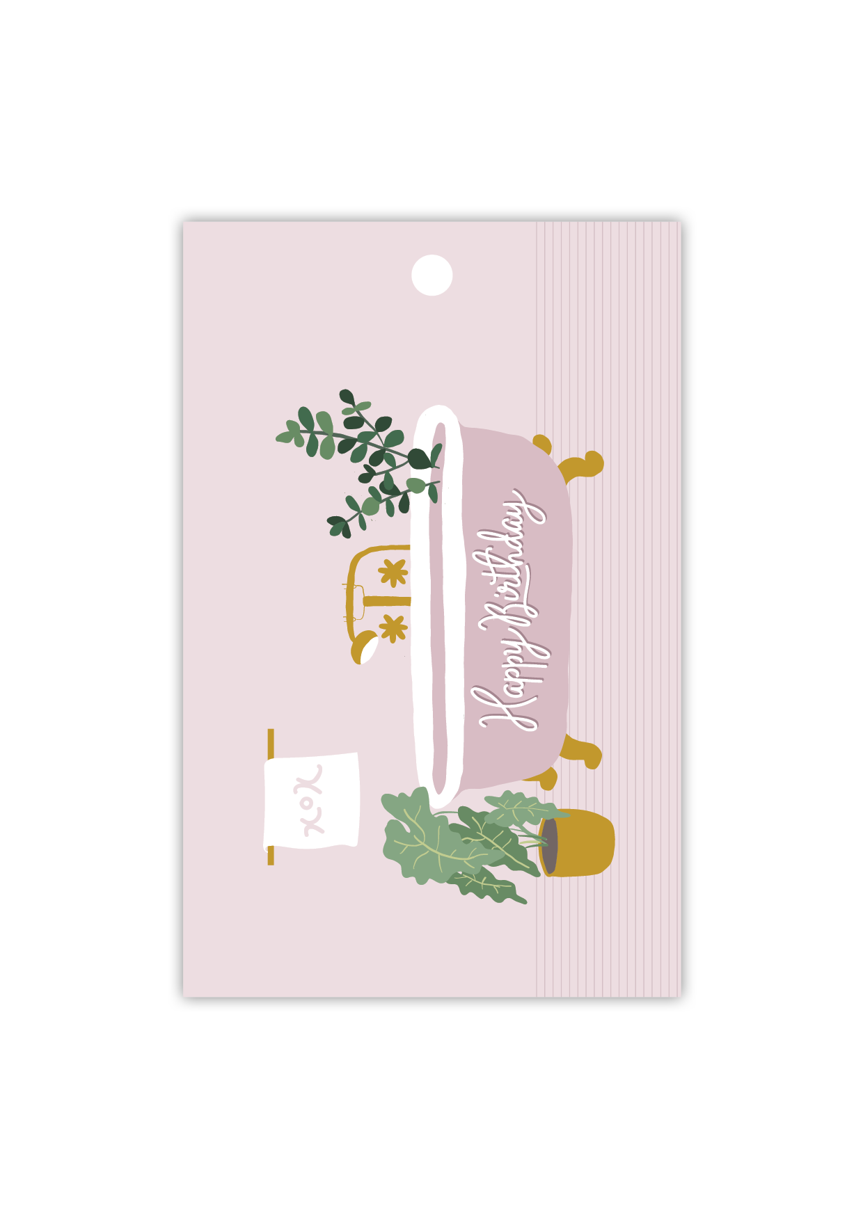 Happy Birthday Bathtub  - gift tag