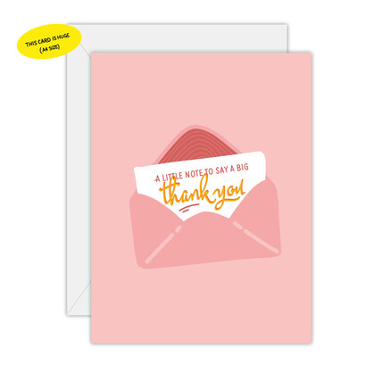 A little note to say a big thank you (Large - A4)