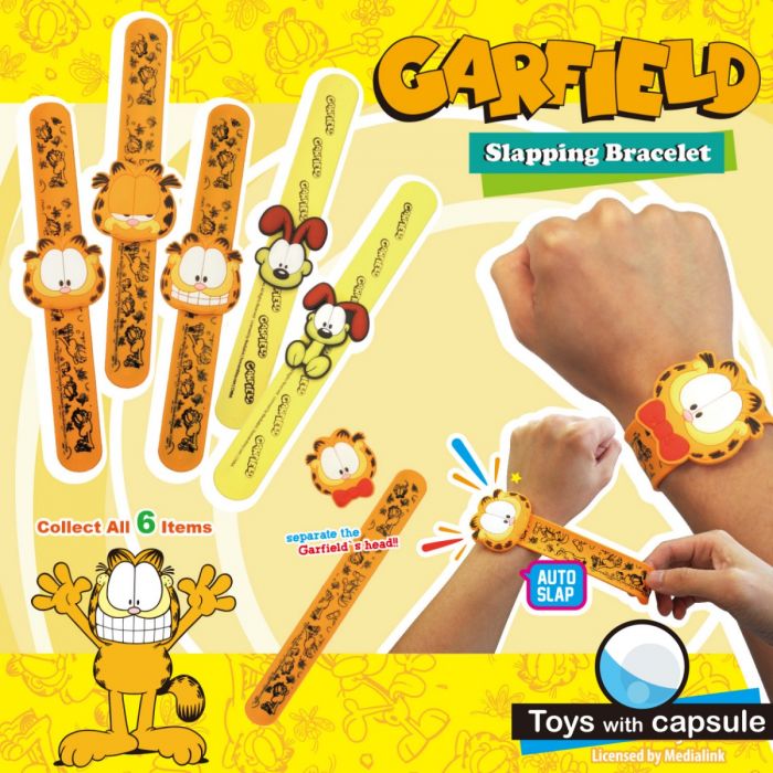Garfield, Licensed Toys Slap Bracelet in 65mm capsule