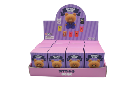Vinyl Sitting Bear in Blind box collection, Collectible