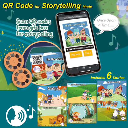 Storytelling camp light w/12disc(6 stories)