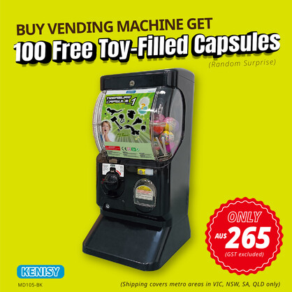 Special Offer-Vending machine(1dis)*Free 100 cap*-Black