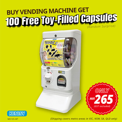 Special Offer-Vending machine(1dis)*Free 100 cap* -White