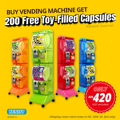 Special Offer-Vending machine(2 disp)*Free 200 cap*-4 color