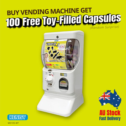 Special Offer-Vending machine(1dis)*Free 100 cap* -White
