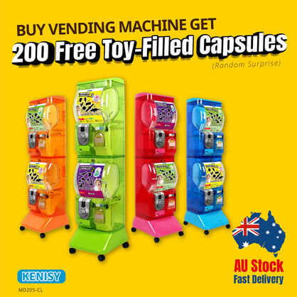 Special Offer-Vending machine(2 disp)*Free 200 cap*-4 color